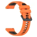 Bracelet silicone 20 à 22 mm pour TicWatch Pro – Couleur du bracelet Orange Black