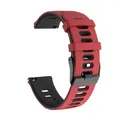 Bracelet silicone 20 à 22 mm pour TicWatch Pro – Couleur du bracelet Red Black