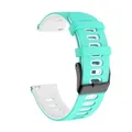 Bracelet silicone 20 à 22 mm pour TicWatch Pro – Couleur du bracelet Teal White