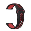 Bracelet silicone 20 et 22 mm Amazfit – Couleur du bracelet black-red