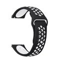 Bracelet silicone 20 et 22 mm Amazfit – Couleur du bracelet black white