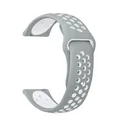 Bracelet silicone 20 et 22 mm Amazfit – Couleur du bracelet Gray-White