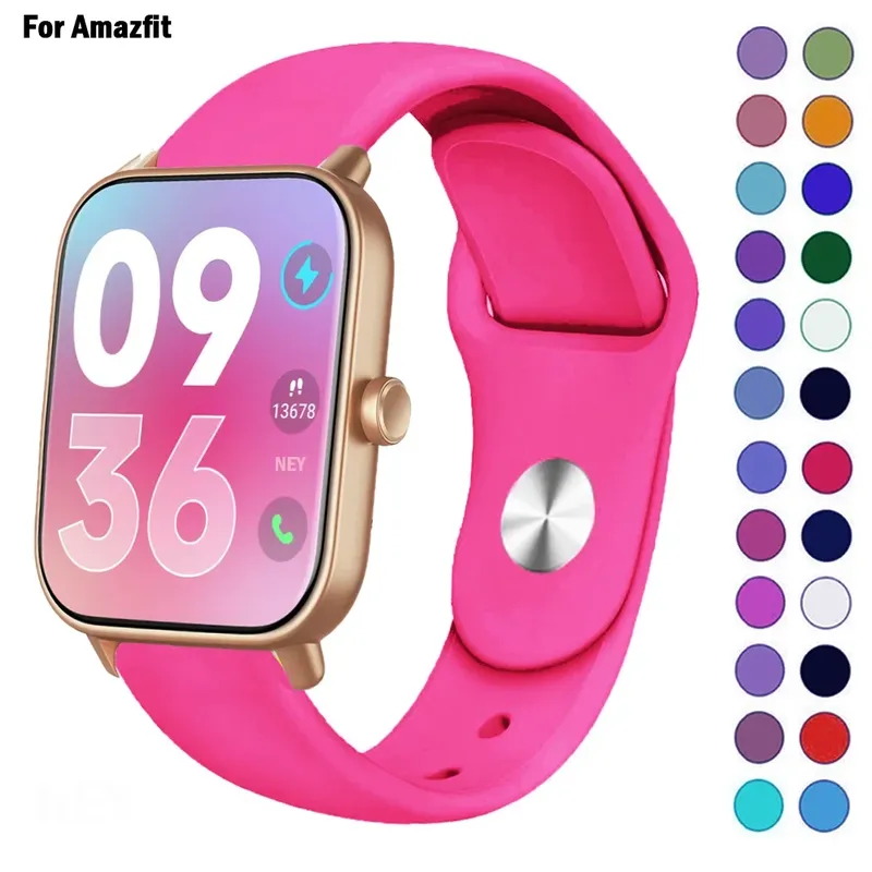 Bracelet silicone 20 et 22 mm Amazfit GTR GTS