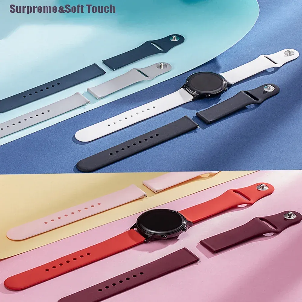 Bracelet silicone 20 et 22 mm Amazfit GTR GTS