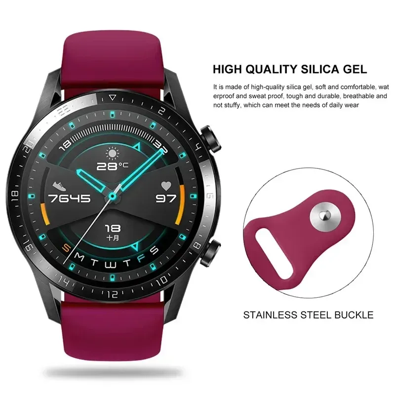 Bracelet silicone 20 et 22 mm Amazfit GTS GTR