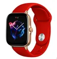 Bracelet silicone 20 et 22 mm Amazfit GTS GTR – Couleur du bracelet Red
