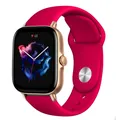 Bracelet silicone 20 et 22 mm Amazfit GTS GTR – Couleur du bracelet Rose