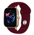 Bracelet silicone 20 et 22 mm Amazfit GTS GTR – Couleur du bracelet Wine red