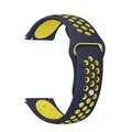 Bracelet silicone 20 et 22 mm Amazfit – Couleur du bracelet Midnight Blue Yellow