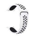 Bracelet silicone 20 et 22 mm Amazfit – Couleur du bracelet White Black