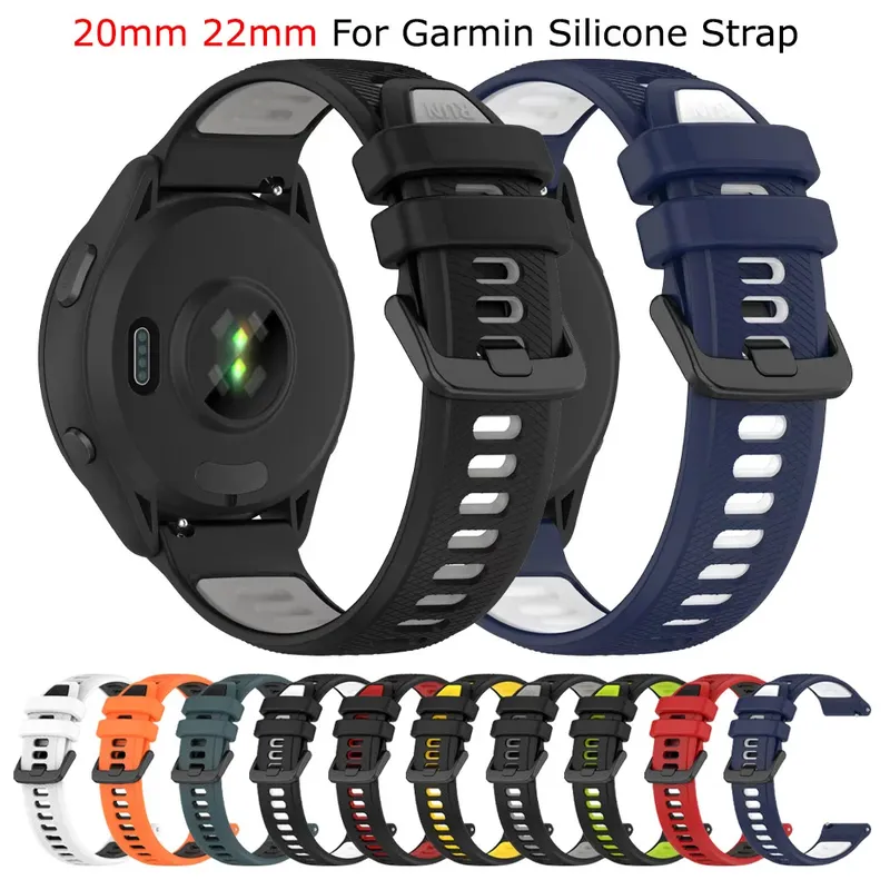 Bracelet silicone 20 et 22 mm pour Garmin Forerunner Venu