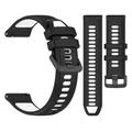 Bracelet silicone 20 et 22 mm pour Garmin Forerunner Venu – Couleur du bracelet b-Black White