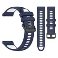 Bracelet silicone 20 et 22 mm pour Garmin Forerunner Venu – Couleur du bracelet c-Midnightblue White