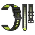 Bracelet silicone 20 et 22 mm pour Garmin Forerunner Venu – Couleur du bracelet c-Black Green