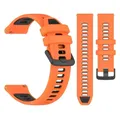 Bracelet silicone 20 et 22 mm pour Garmin Forerunner Venu – Couleur du bracelet c-Orange Black