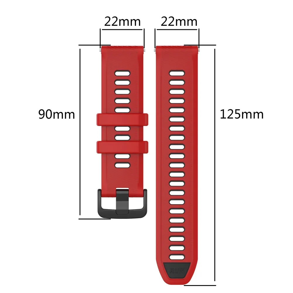 Bracelet silicone 20 et 22 mm pour Garmin Forerunner Venu
