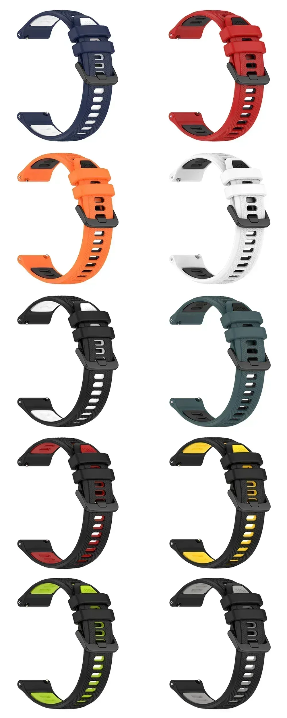 Bracelet silicone 20 et 22 mm pour Garmin Forerunner Venu