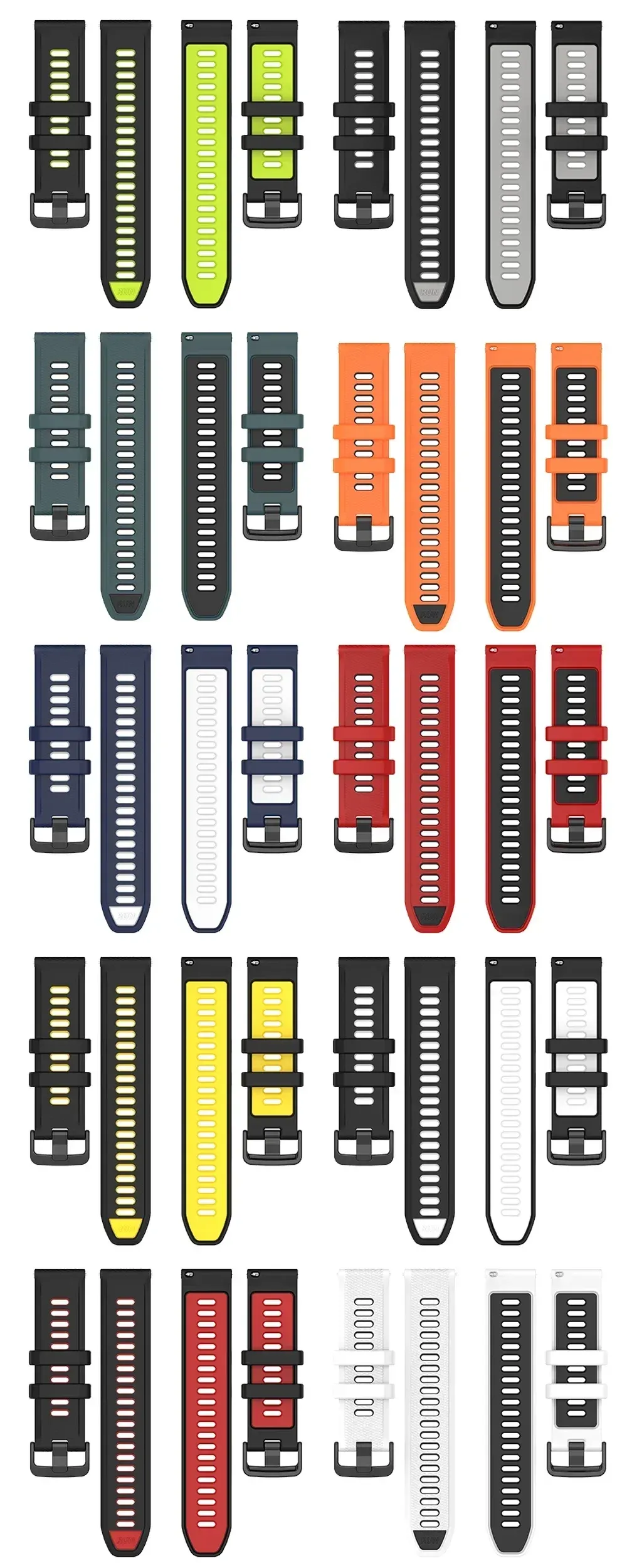 Bracelet silicone 20 et 22 mm pour Garmin Forerunner Venu