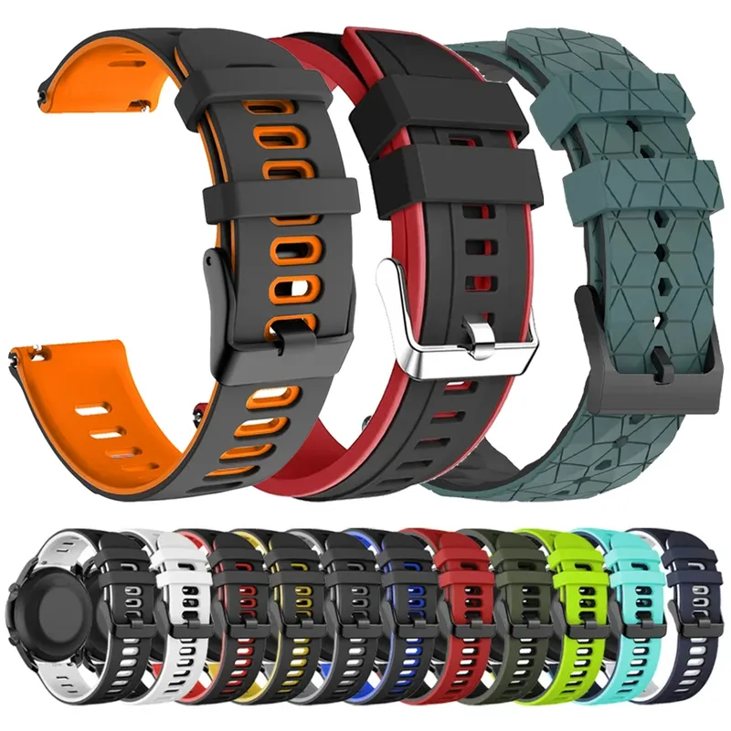 Bracelet silicone 20 et 22 mm pour Huawei et Honor