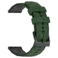 Bracelet silicone 20 et 22 mm pour Huawei et Honor – Couleur du bracelet Army green Black