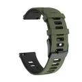 Bracelet silicone 20 et 22 mm pour Huawei et Honor – Couleur du bracelet Army green black