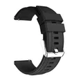 Bracelet silicone 20 et 22 mm pour Huawei et Honor – Couleur du bracelet Black