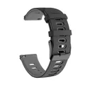 Bracelet silicone 20 et 22 mm pour Huawei et Honor – Couleur du bracelet Black Gray