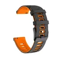 Bracelet silicone 20 et 22 mm pour Huawei et Honor – Couleur du bracelet Black Orange