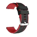 Bracelet silicone 20 et 22 mm pour Huawei et Honor – Couleur du bracelet Black Red