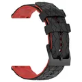 Bracelet silicone 20 et 22 mm pour Huawei et Honor – Couleur du bracelet Black Red