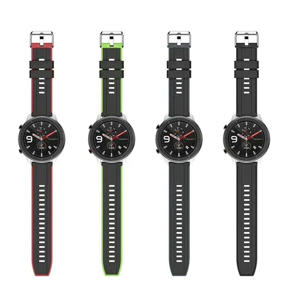 Bracelet silicone 20 et 22 mm pour Huawei et Honor
