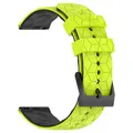 Bracelet silicone 20 et 22 mm pour Huawei et Honor – Couleur du bracelet Green Black