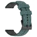Bracelet silicone 20 et 22 mm pour Huawei et Honor – Couleur du bracelet Olive green Black