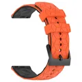 Bracelet silicone 20 et 22 mm pour Huawei et Honor – Couleur du bracelet Orange Black