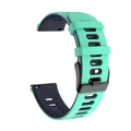 Bracelet silicone 20 et 22 mm pour Huawei et Honor – Couleur du bracelet Teal Midnight blue