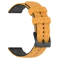 Bracelet silicone 20 et 22 mm pour Huawei et Honor – Couleur du bracelet Yellow Black