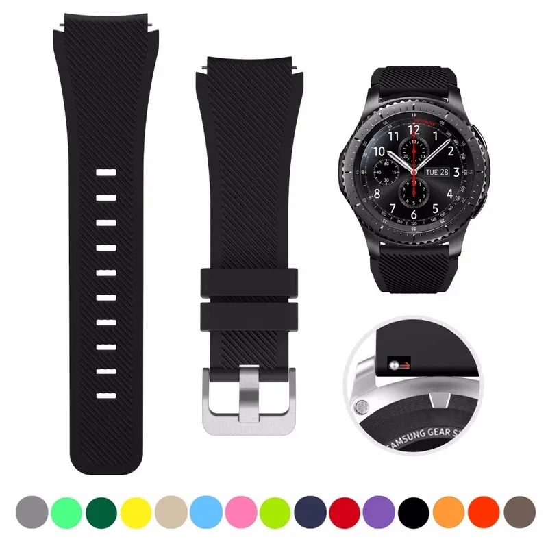 Bracelet silicone 20 et 22 mm Samsung Galaxy Watch