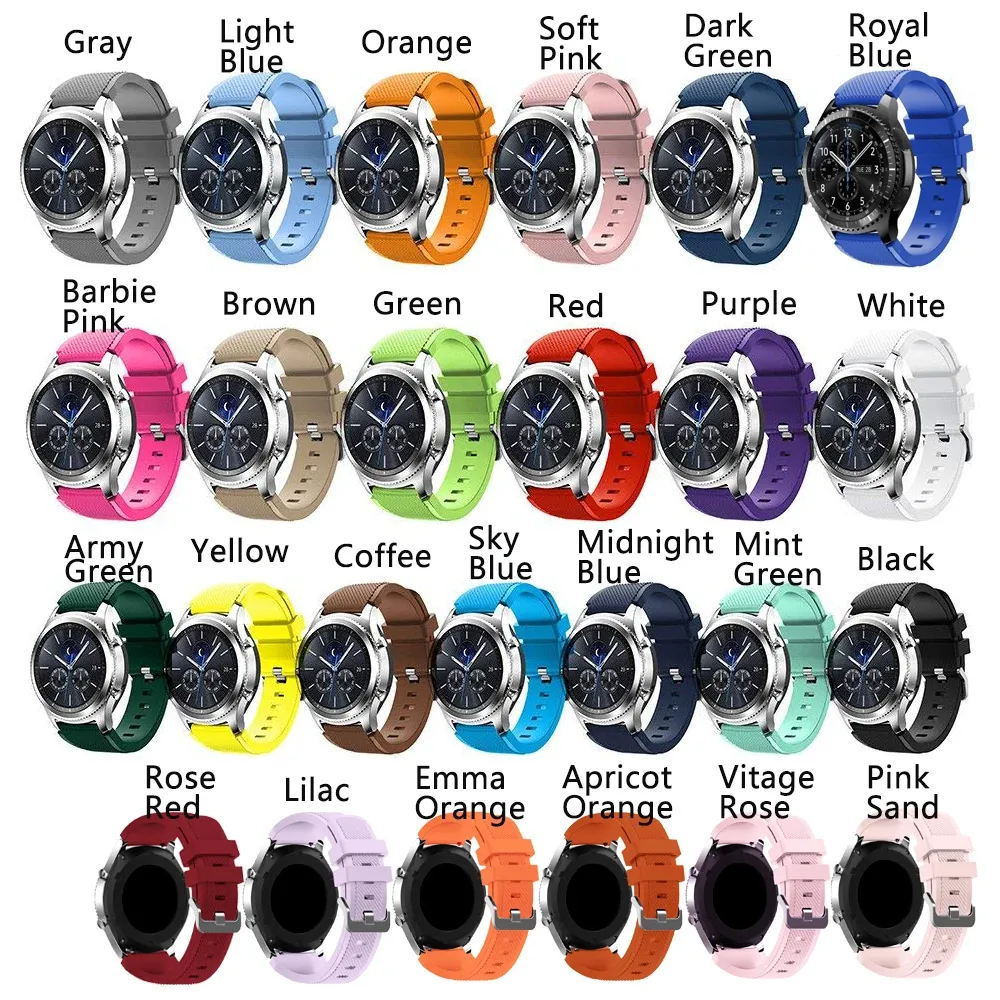 Bracelet silicone 20 et 22 mm Samsung Galaxy Watch