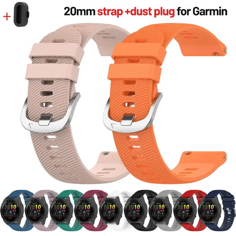Bracelet silicone 20 mm pour Garmin Forerunner Vivoactive