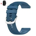 Bracelet silicone 20 mm pour Garmin Forerunner Vivoactive – Couleur du bracelet bleu foncé