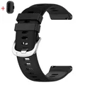 Bracelet silicone 20 mm pour Garmin Forerunner Vivoactive – Couleur du bracelet noir