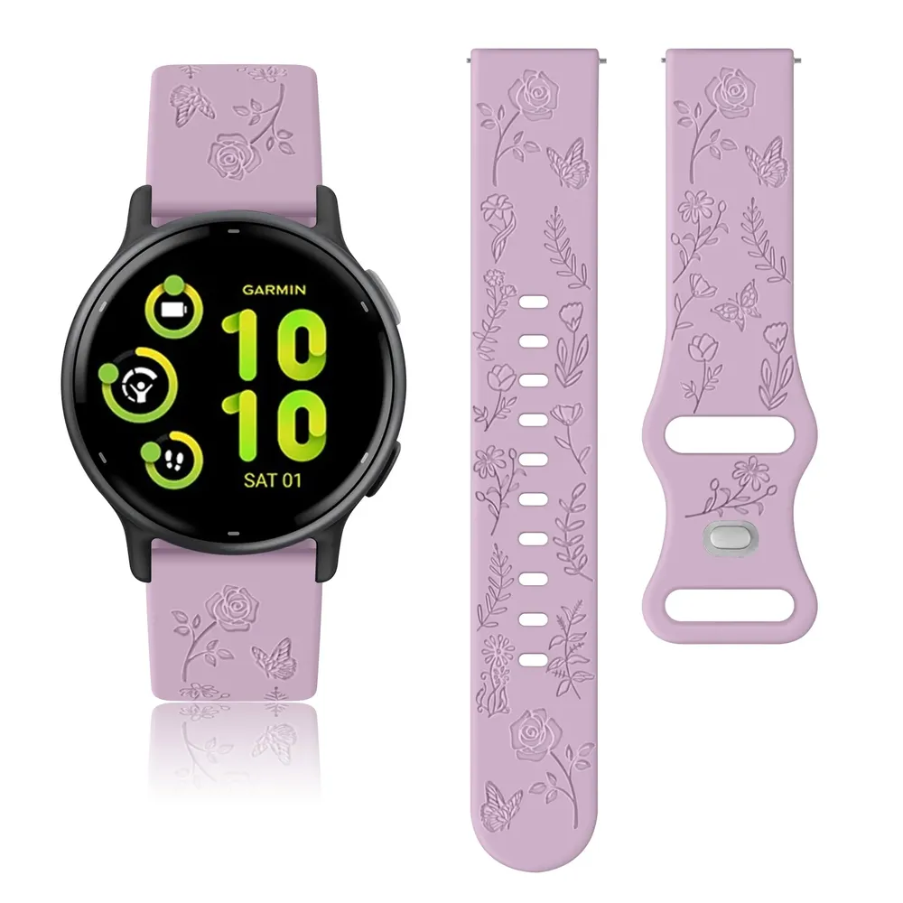Bracelet silicone 20 mm pour Garmin Vivoactive Venu