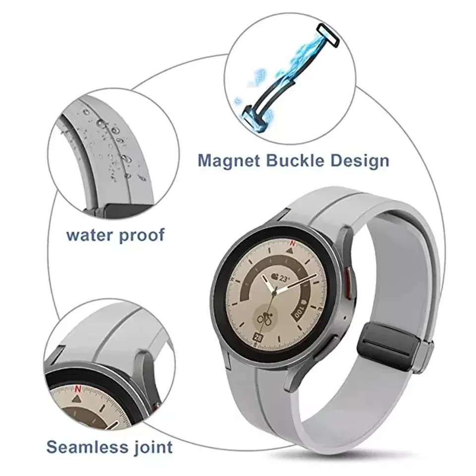 Bracelet silicone 20 mm pour Samsung Galaxy Watch 6 Classic