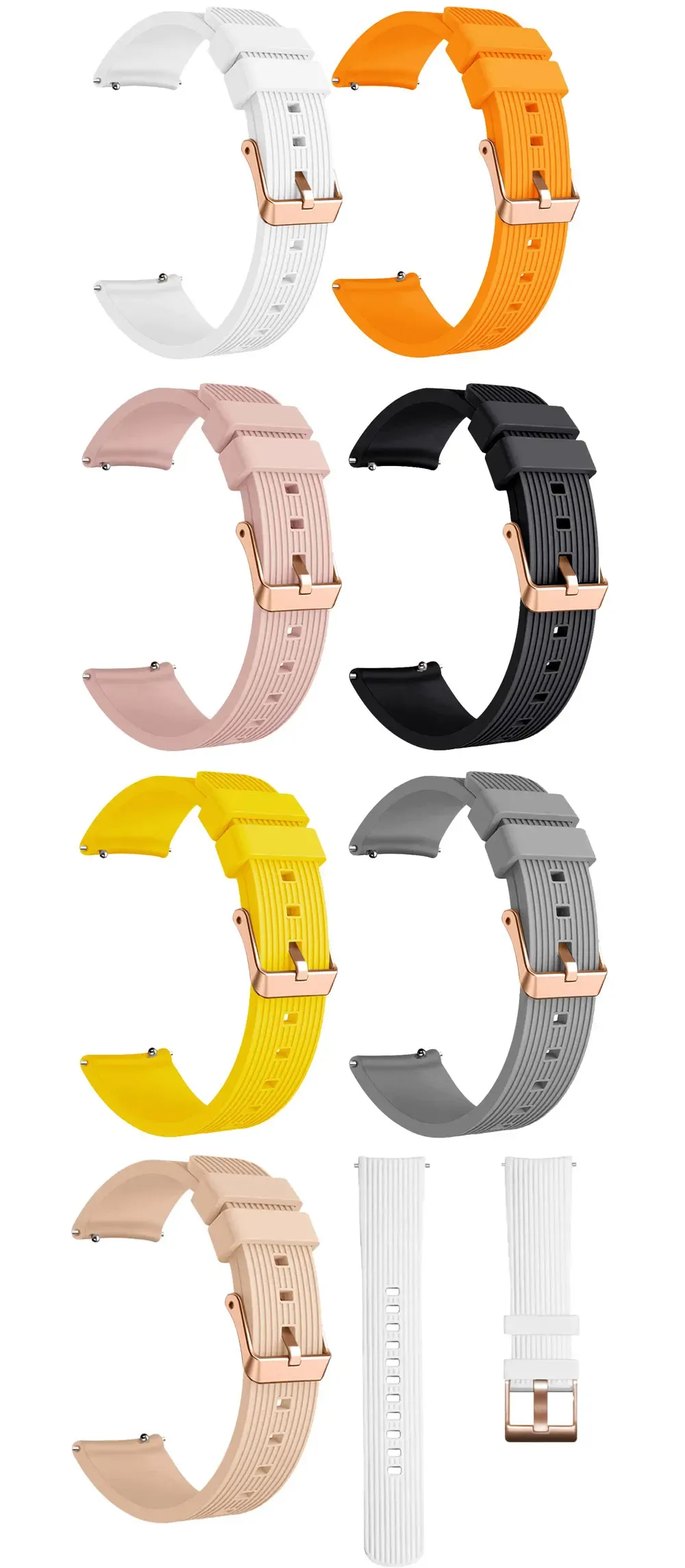Bracelet silicone 20 mm pour Samsung Galaxy Watch Active