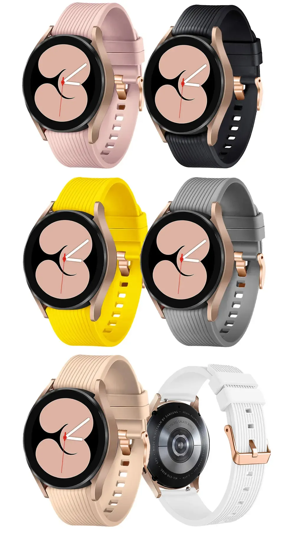 Bracelet silicone 20 mm pour Samsung Galaxy Watch Active