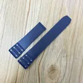 Bracelet silicone 21 mm pour Cartier Santos – Couleur du bracelet blue no clasp