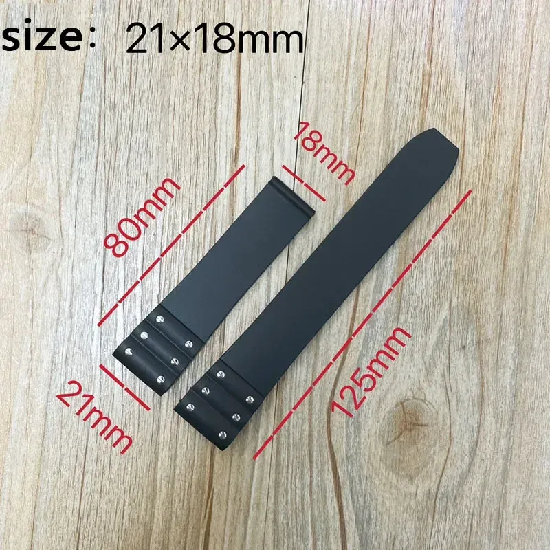 Bracelet silicone 21 mm pour Cartier Santos