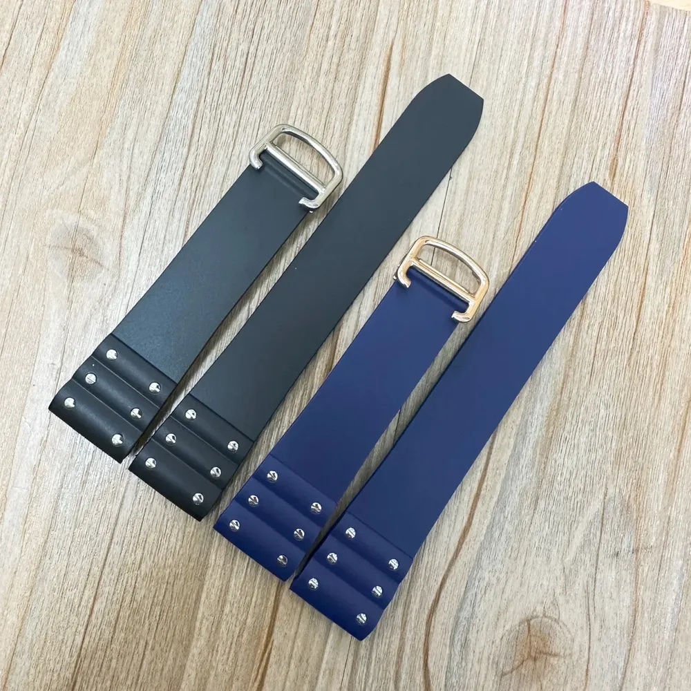 Bracelet silicone 21 mm pour Cartier Santos