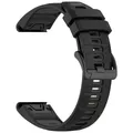 Bracelet silicone 22 et 26 mm Quickfit Garmin Fenix – Couleur du bracelet Black Gray