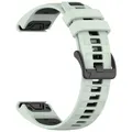 Bracelet silicone 22 et 26 mm Quickfit Garmin Fenix – Couleur du bracelet Mint Black
